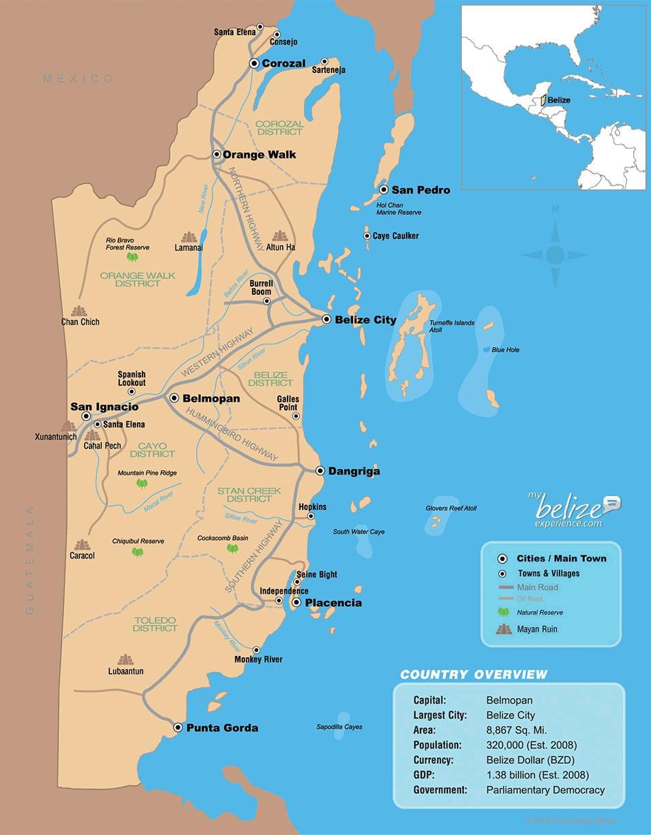 地図のベリーズシティリゾート