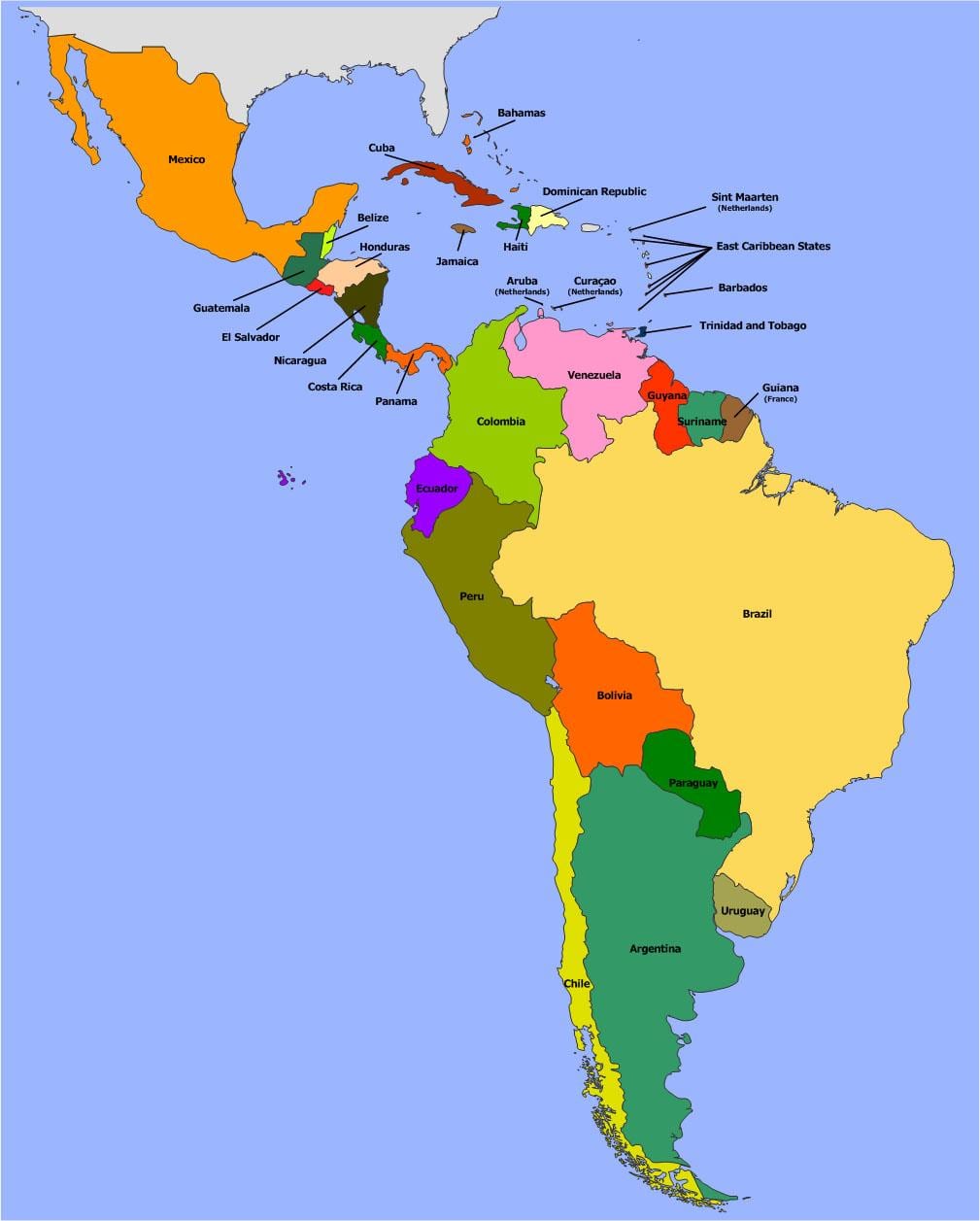 地図のベリーズシティ南米