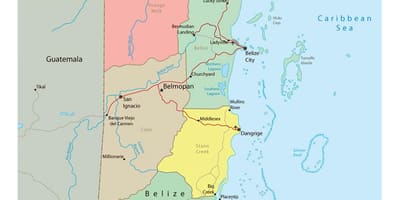 地図の政治的ベリーズシティ