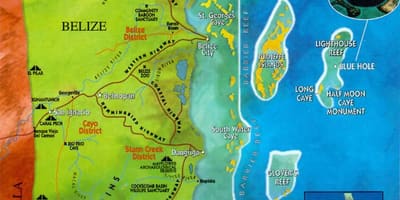 ベリーズ遺跡地図