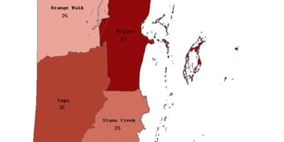 地図のベリーズの人口