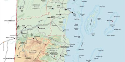 地図ofBelize観光村 