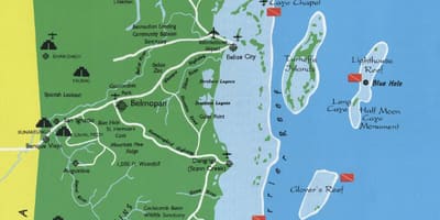 ベリーズシティの空港地図