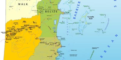 地図のベリーズシティと村
