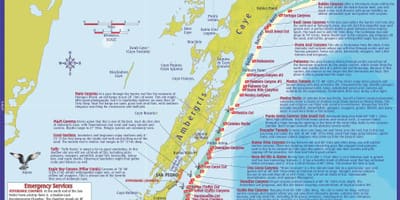 キー caulkerベリーズシティの地図