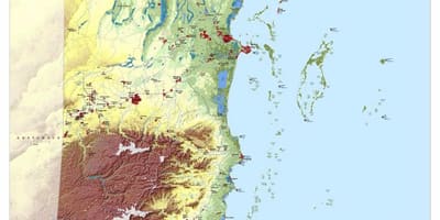 地図の地形のベリーズシティ