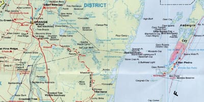 詳細な道路地図のベリーズシティ